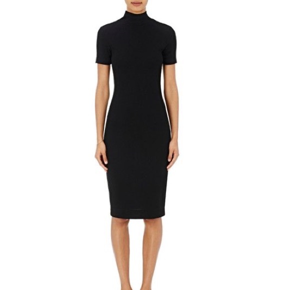 L'AGENCE Dresses & Skirts - L’Agence Black Ribbed Ami Mock Neck Dress